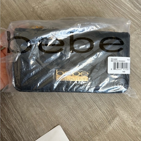 Y2k Bebe Black Quilted Crossbody Bag - Picture 5 of 6